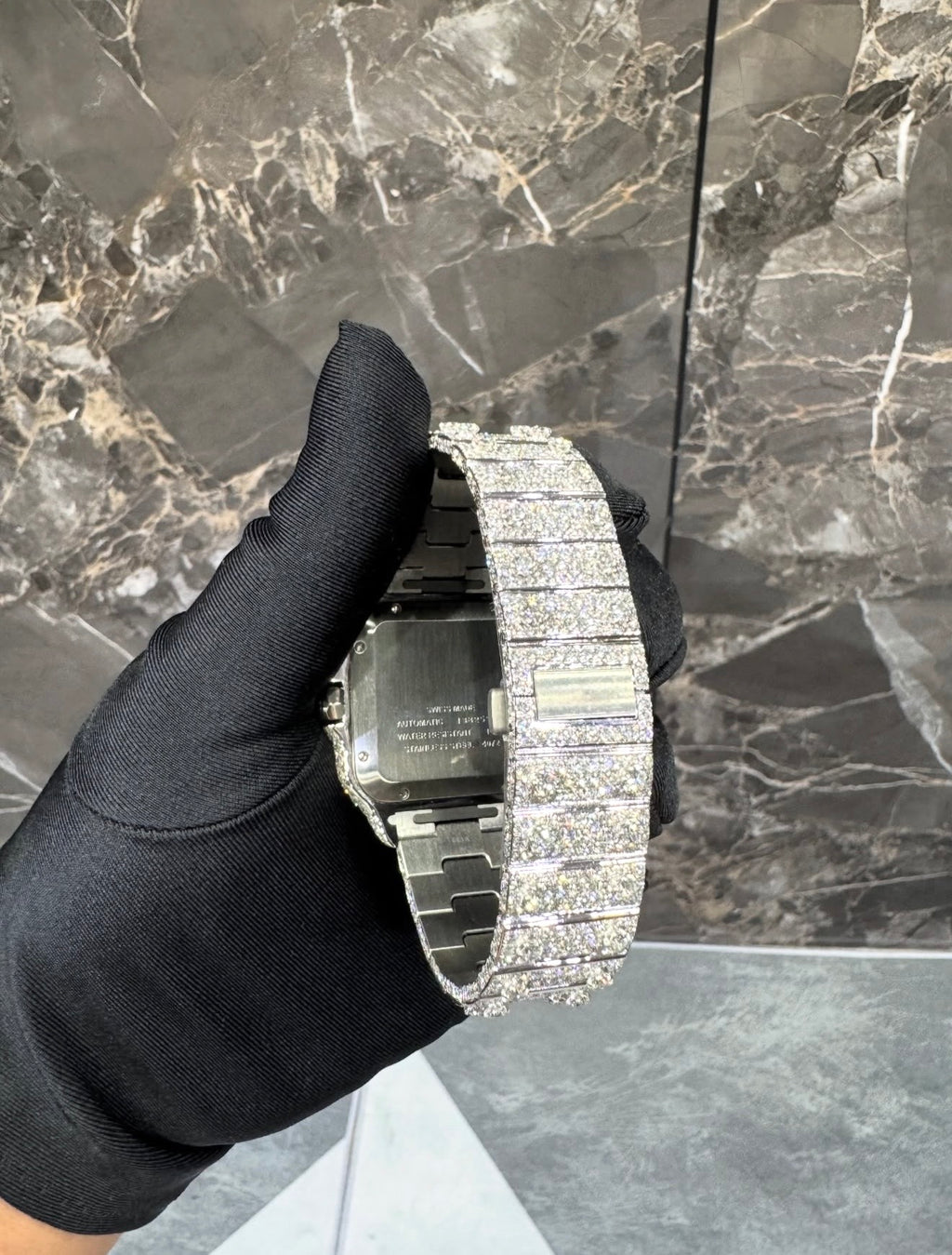 Santos VVS1 Moissanite Arabic Dial 41mm Two-Tone 'White'