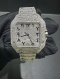 Santos VVS1 Moissanite Arabic Dial 41mm 'White'