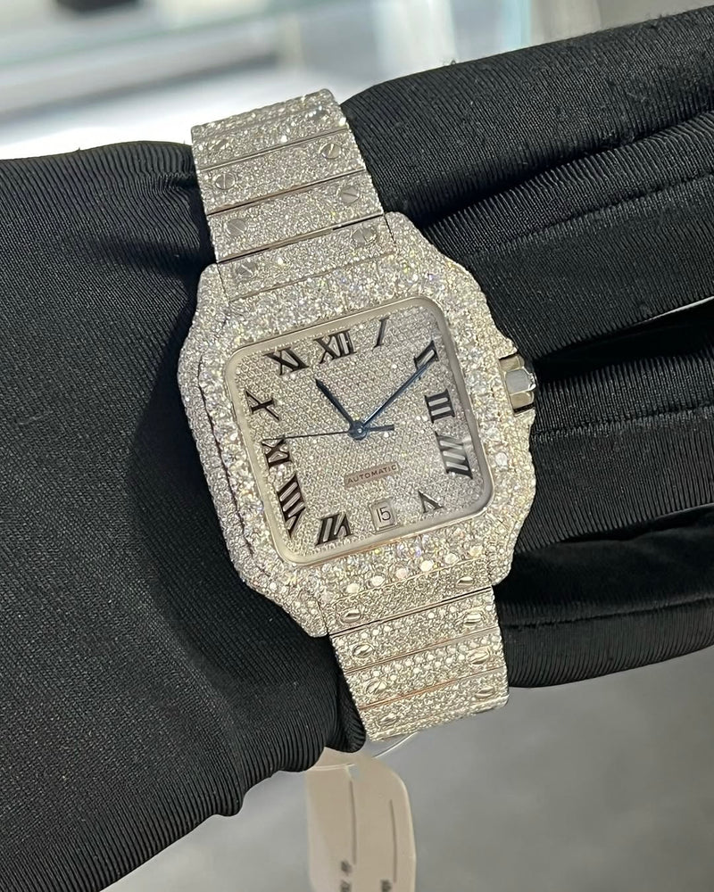 Santos VVS1 Moissanite 41mm 'White'