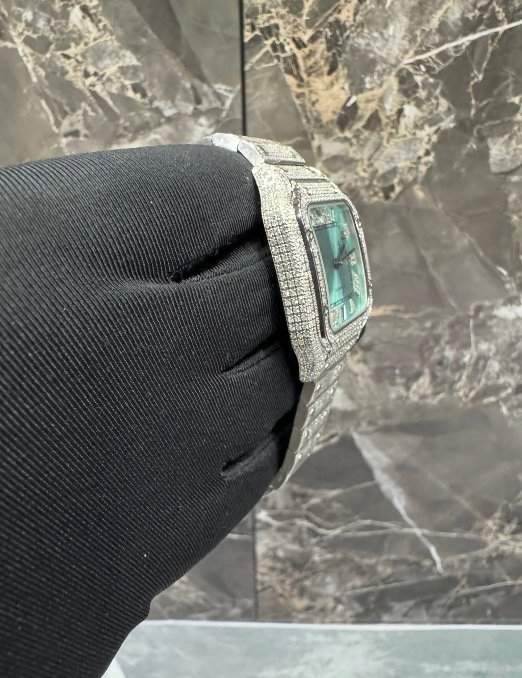 Santos VVS1 Moissanite 41mm 'White' Tiffany Blue