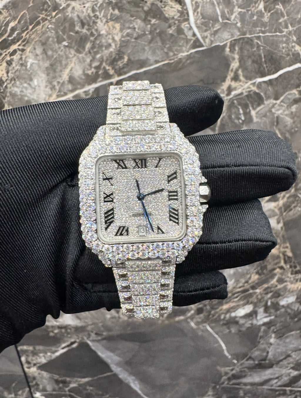 Santos VVS1 Moissanite 41mm 'White'