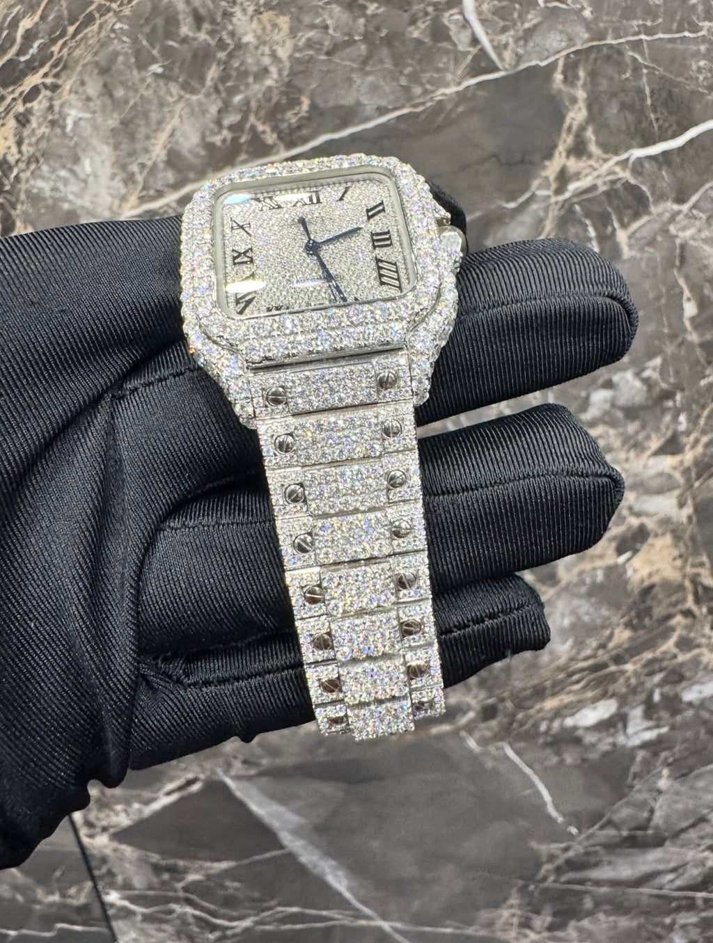 Santos VVS1 Moissanite 41mm 'White'
