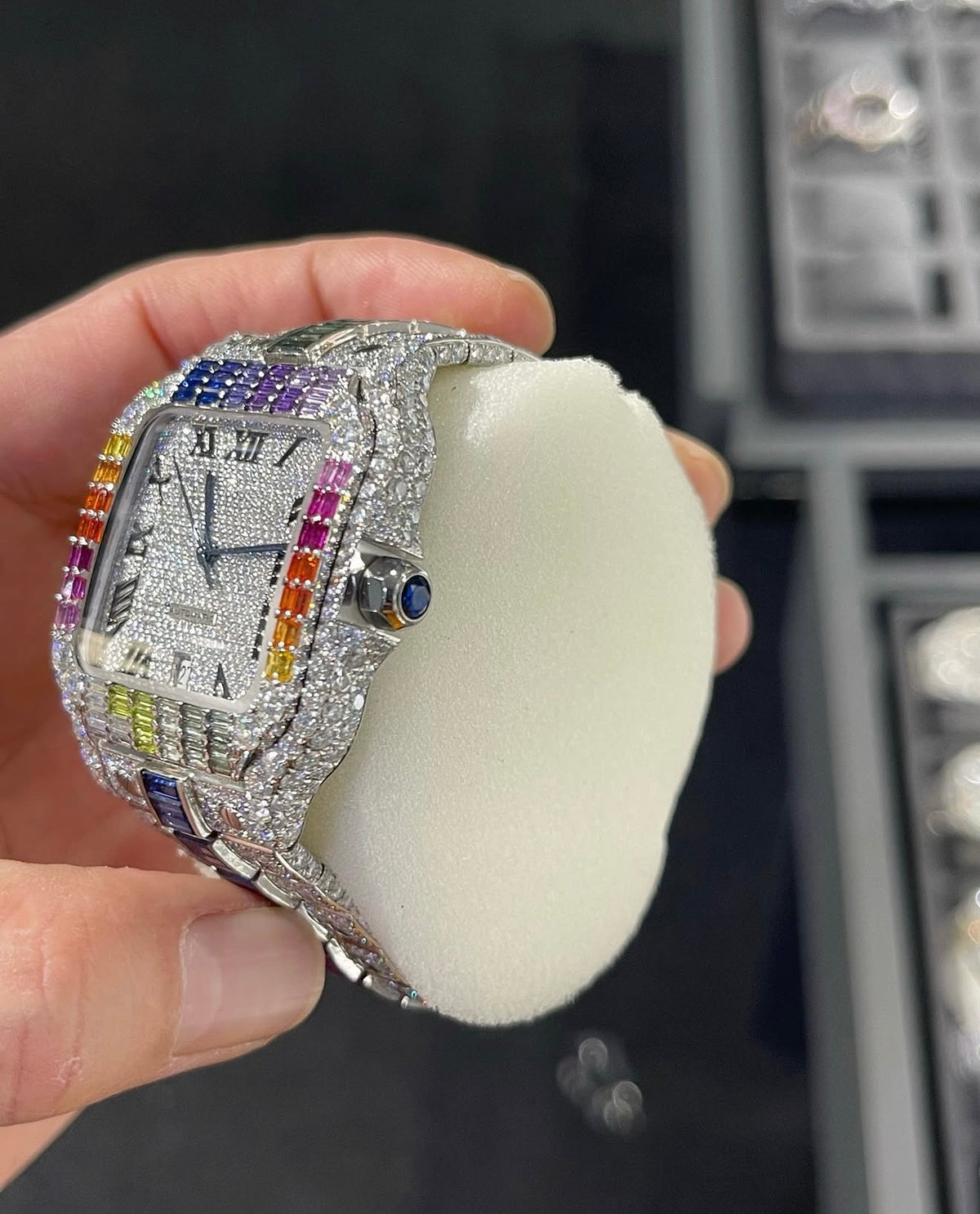 Santos VVS1 Moissanite 41mm 'White' Muiltcolor