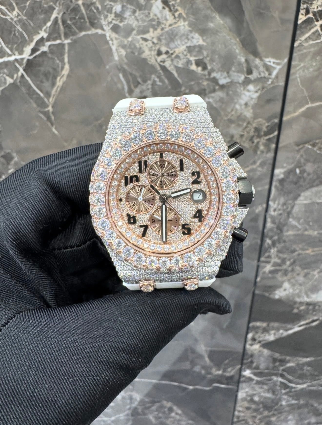 Royal Oak VVS1 Moissanite 41mm 'Rose/White'