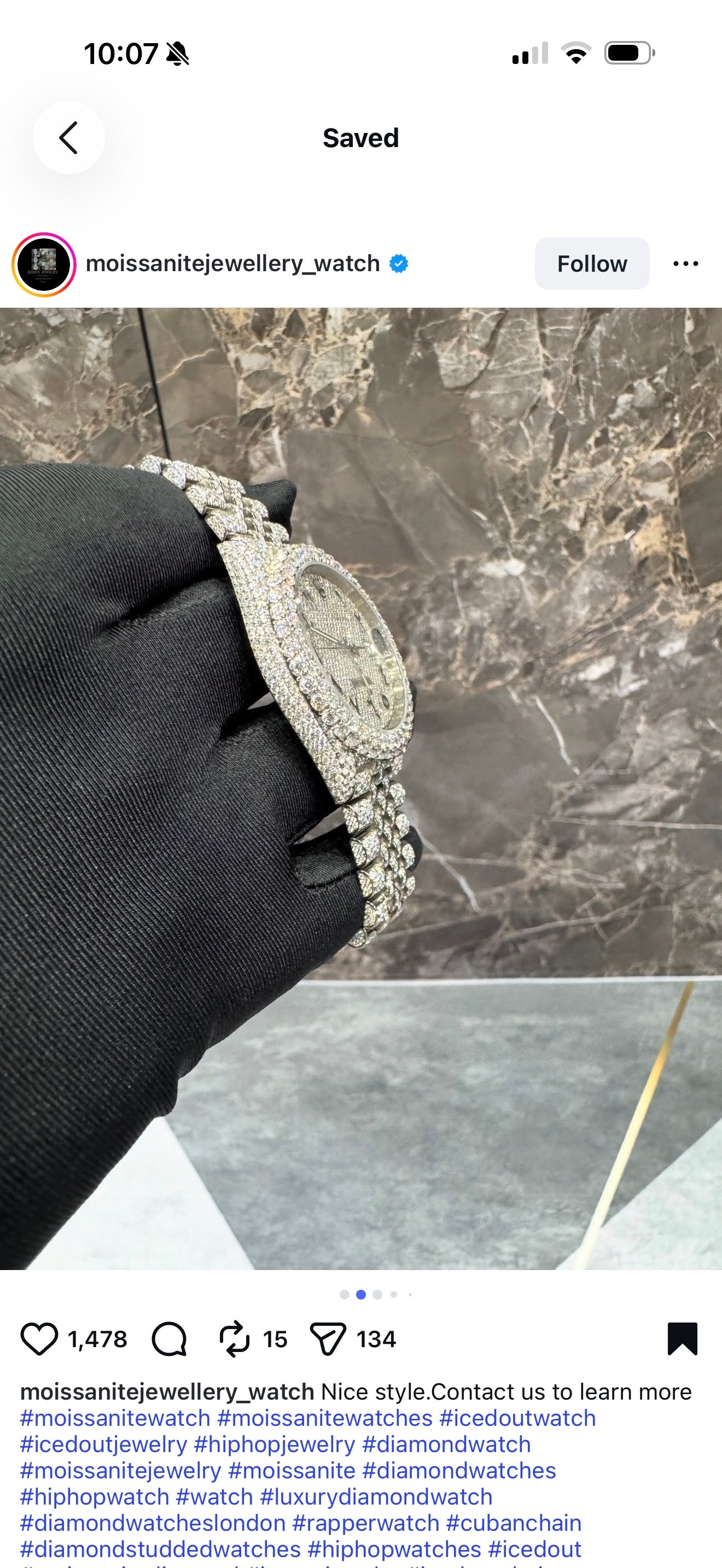 Presidential VVS1 Moissanite Arabic Dial 41mm 'White'