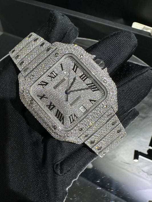 Santos VVS1 Moissanite 41mm 'White'