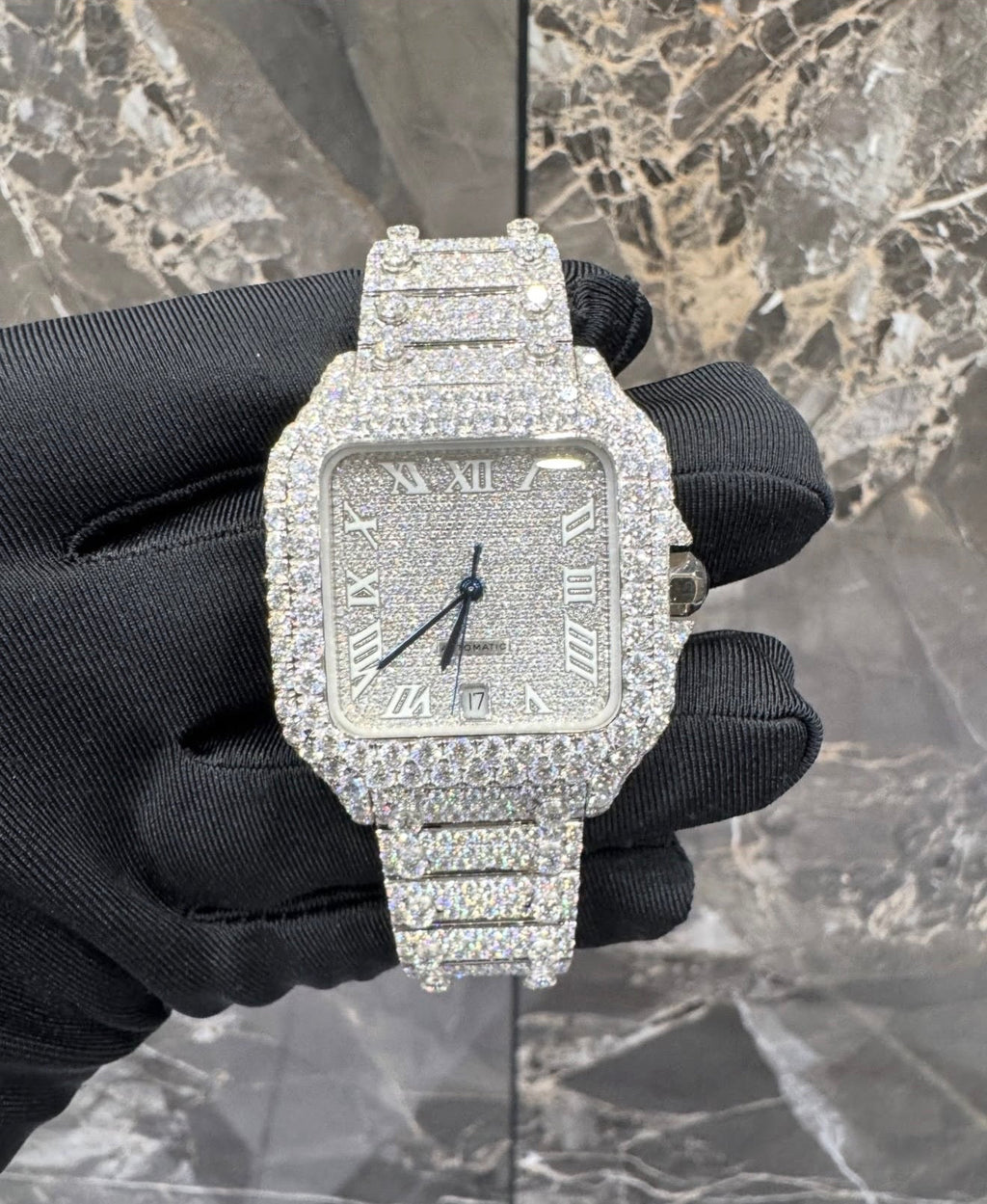 Santos VVS1 Moissanite 41mm Two-Tone 'White'