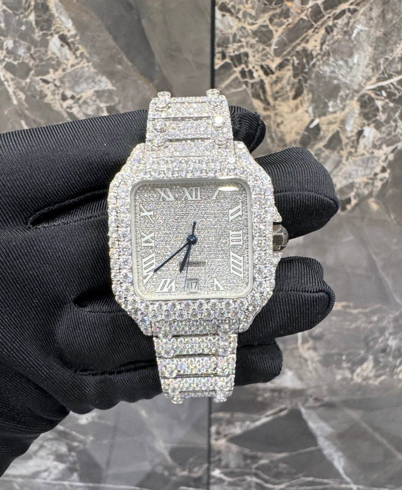 Santos VVS1 Moissanite 41mm Two-Tone 'White'