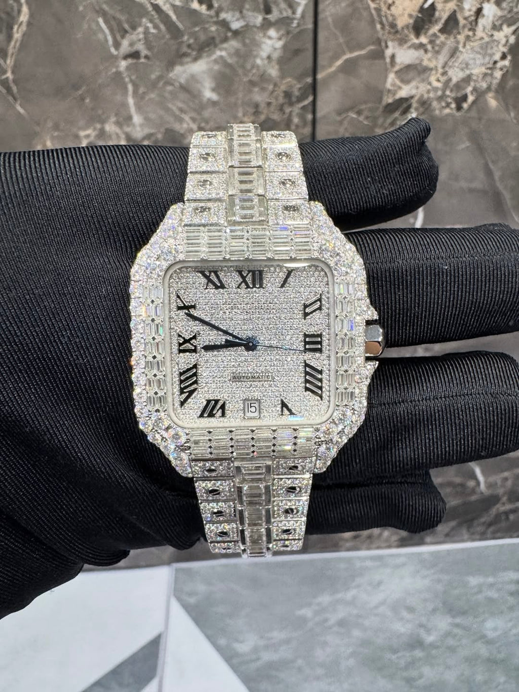 Santos VVS1 Moissanite 41mm 'White'