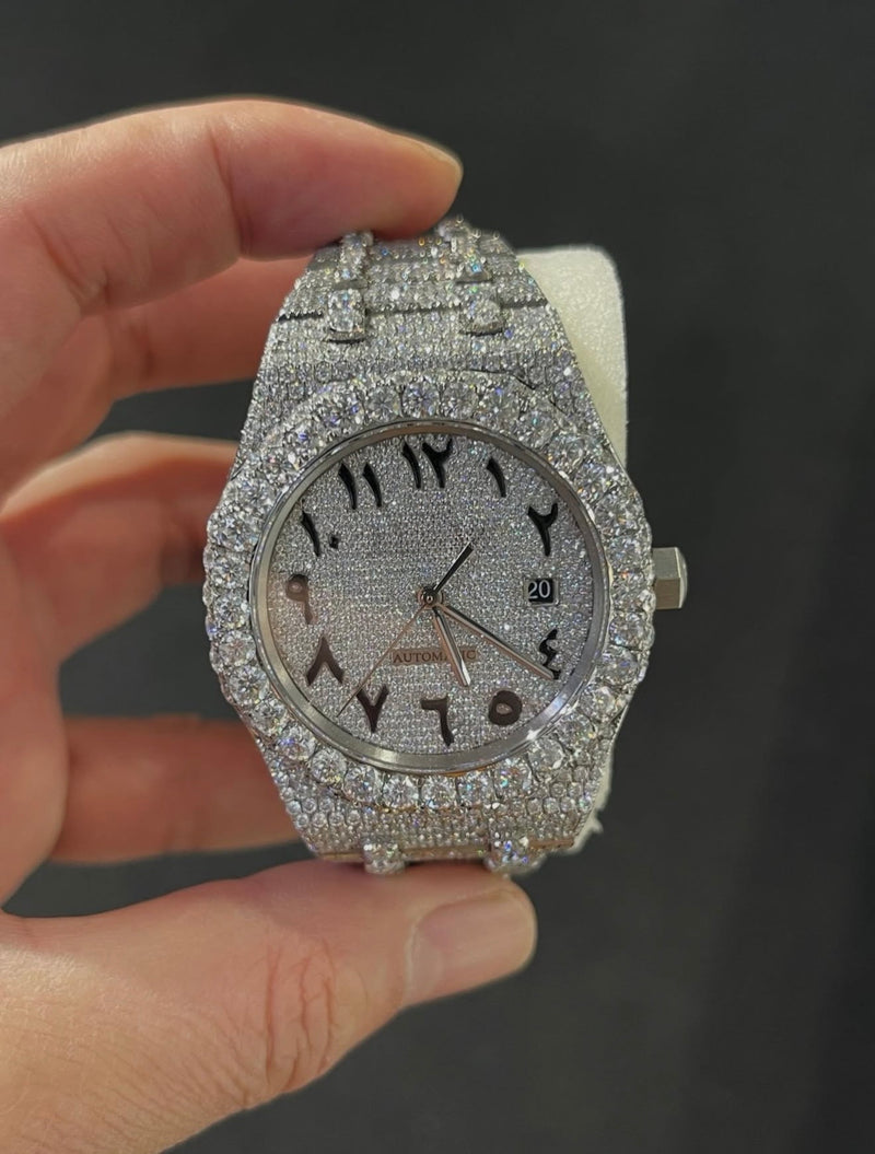 Royal Oak VVS1 Moissanite Arabic Dial 41mm 'White'