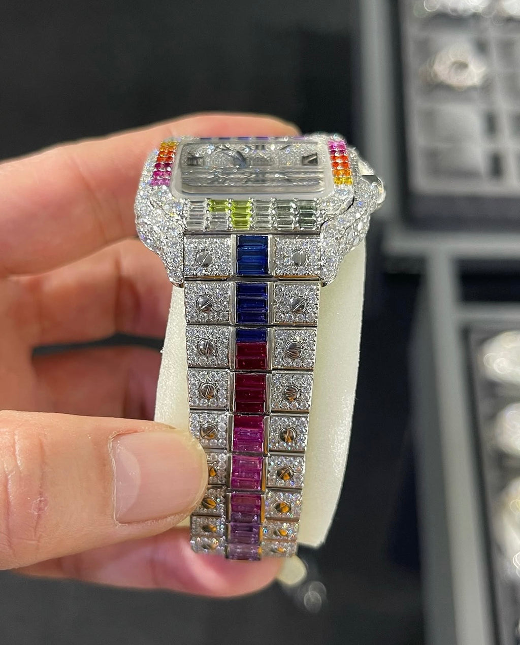 Santos VVS1 Moissanite 41mm 'White' Muiltcolor