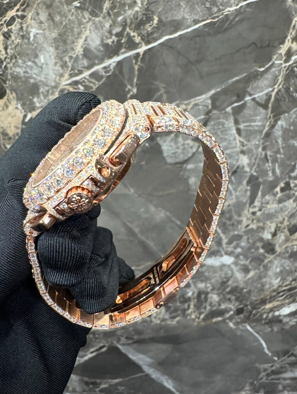 Nautilus VVS1 Moissanite 41mm 'Rose Gold'