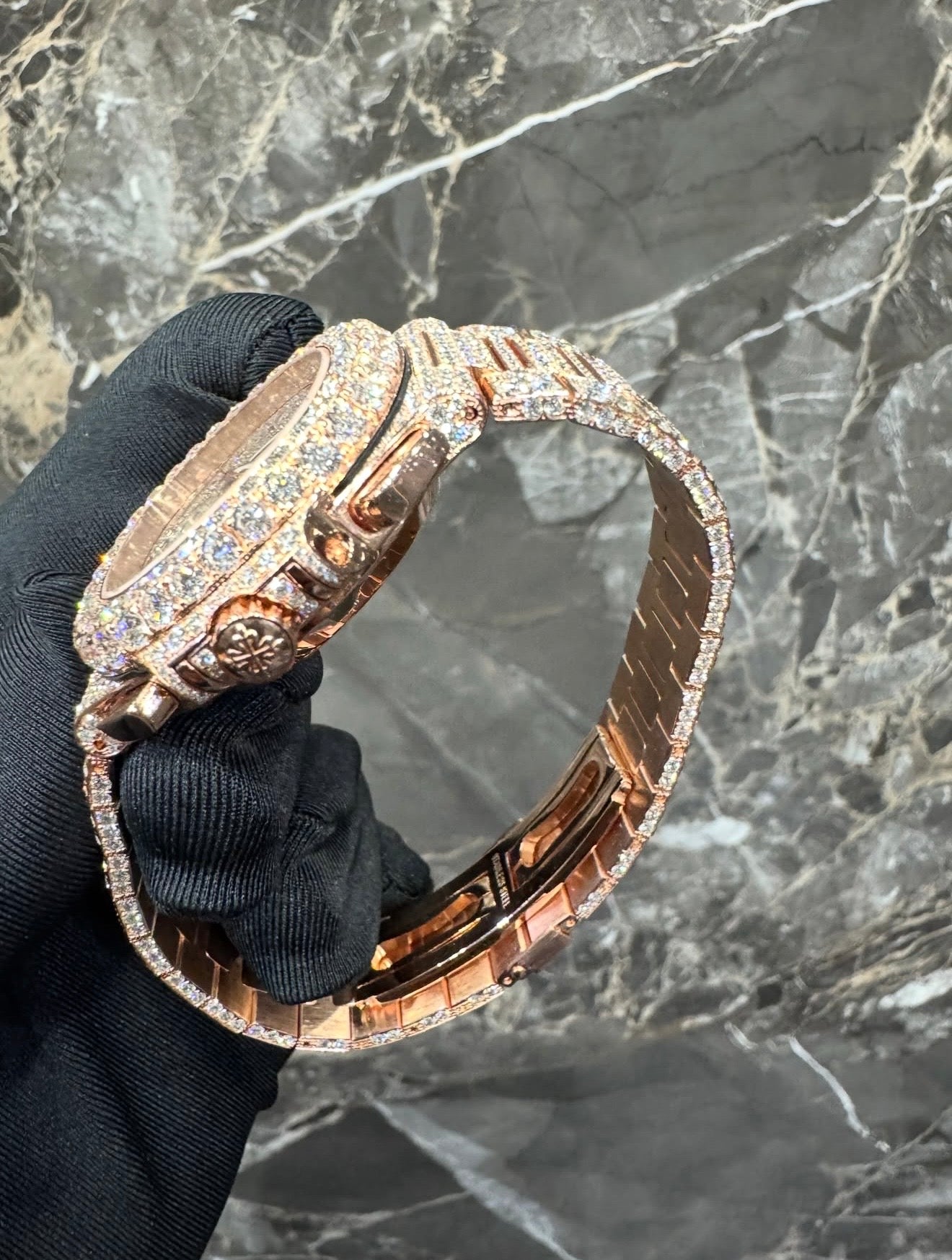Nautilus VVS1 Moissanite 41mm 'Rose Gold'