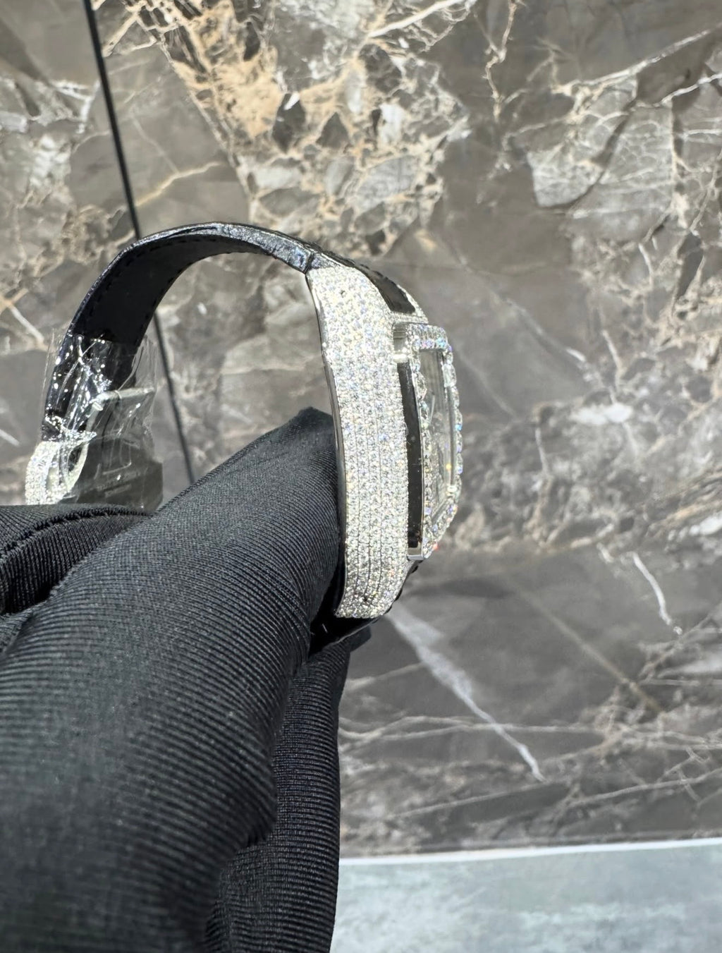 Santos VVS1 Moissanite 41mm 'White/Black'