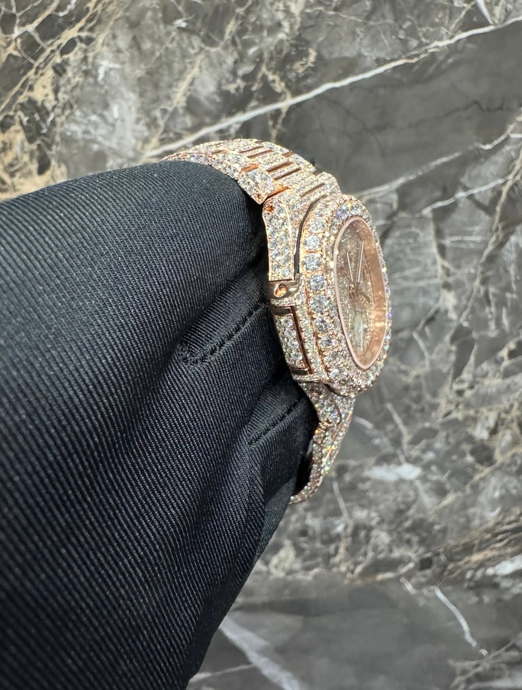 Nautilus VVS1 Moissanite 41mm 'Rose Gold'
