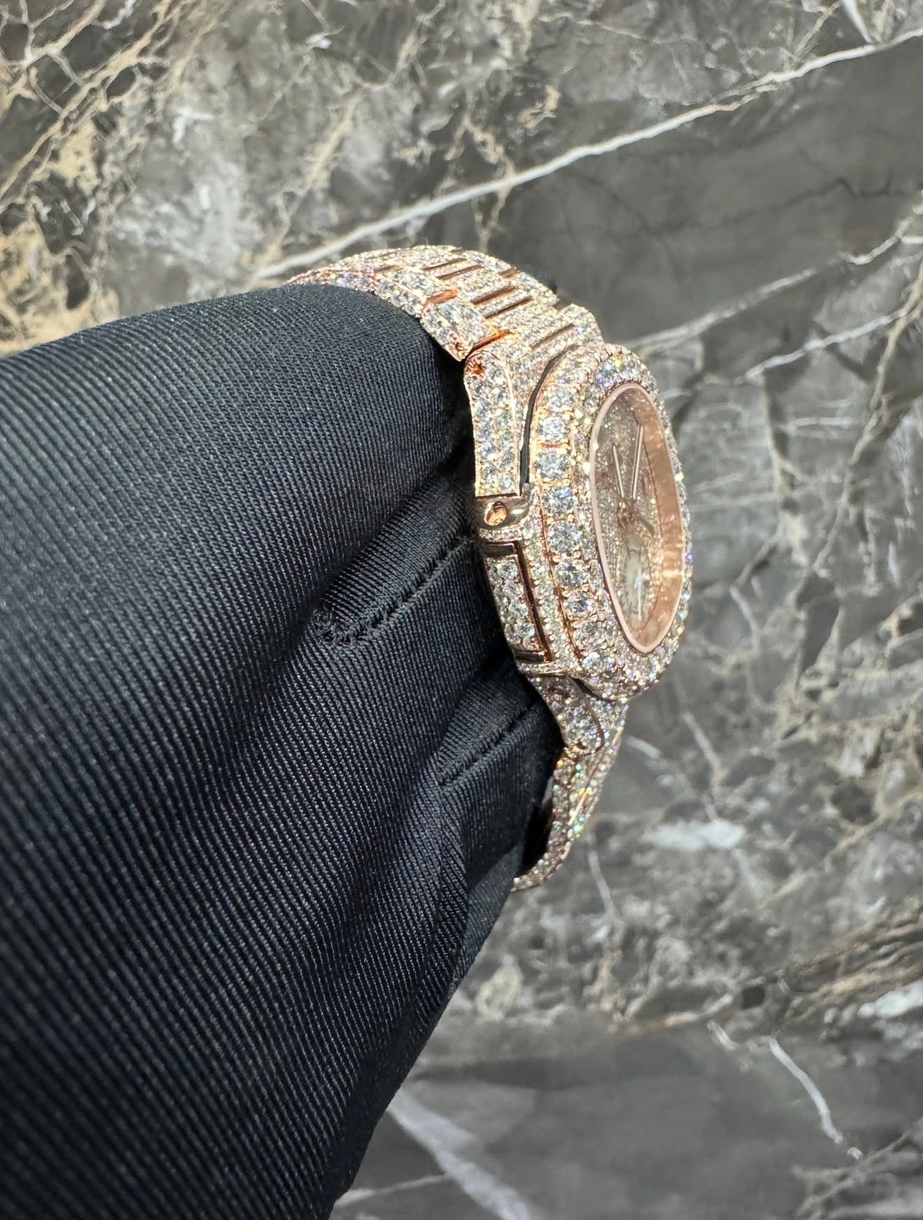 Nautilus VVS1 Moissanite 41mm 'Rose Gold'