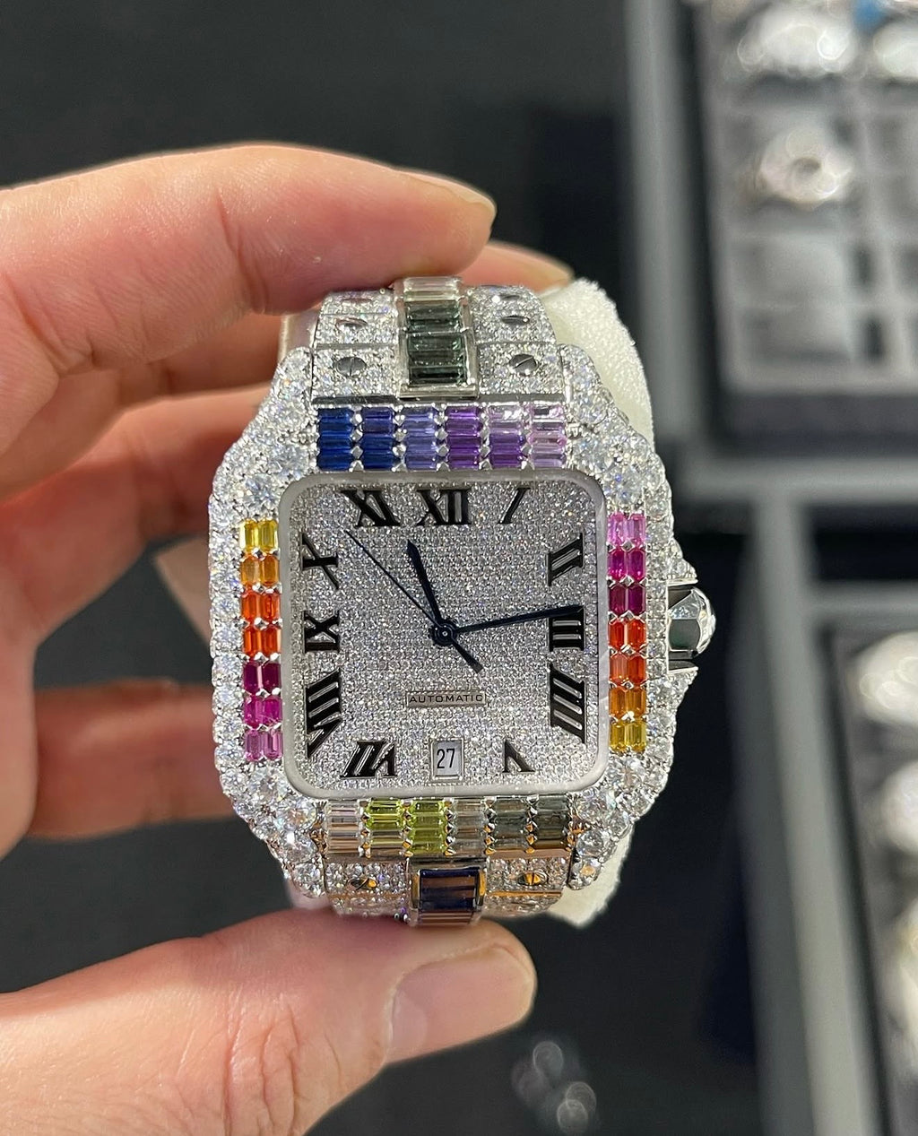 Santos VVS1 Moissanite 41mm 'White' Muiltcolor