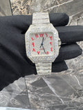 Santos VVS1 Moissanite 41mm Arabic Dial 'White'