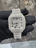 Santos VVS1 Moissanite Arabic Dial 41mm Two-Tone 'White'