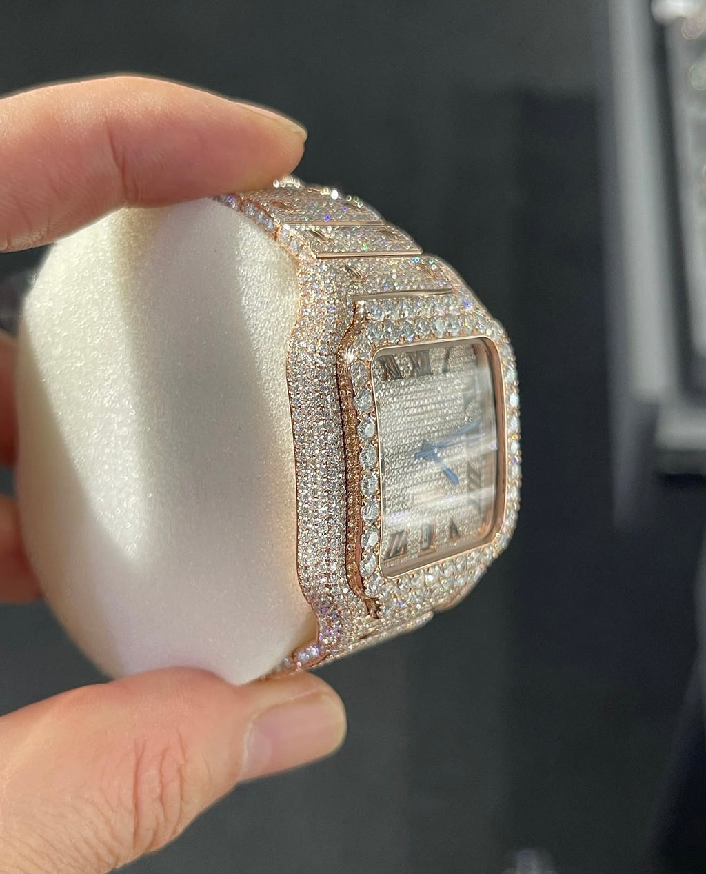 Santos VVS1 Moissanite 41mm 'Rose'