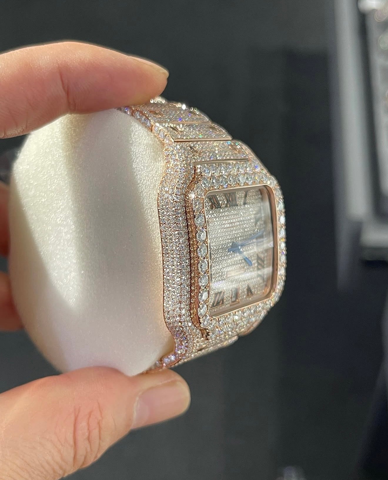 Santos VVS1 Moissanite 41mm 'Rose'