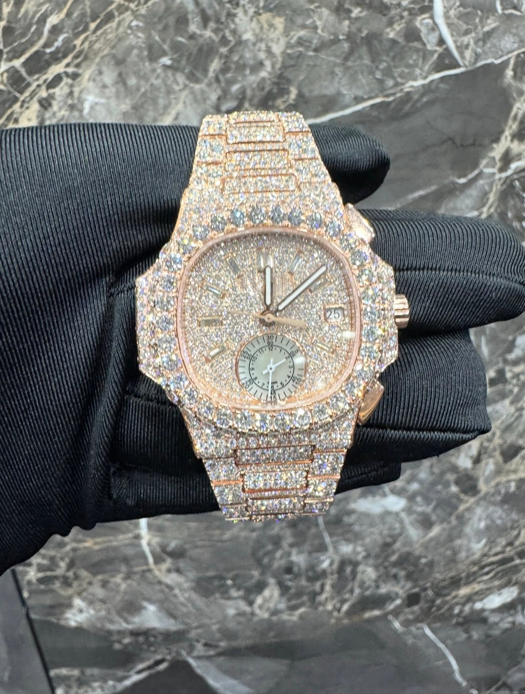 Nautilus VVS1 Moissanite 41mm 'Rose Gold'