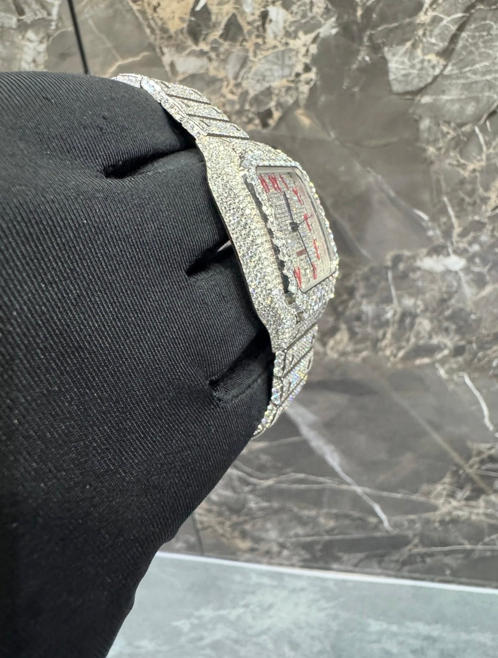 Santos VVS1 Moissanite 41mm Arabic Dial 'White'