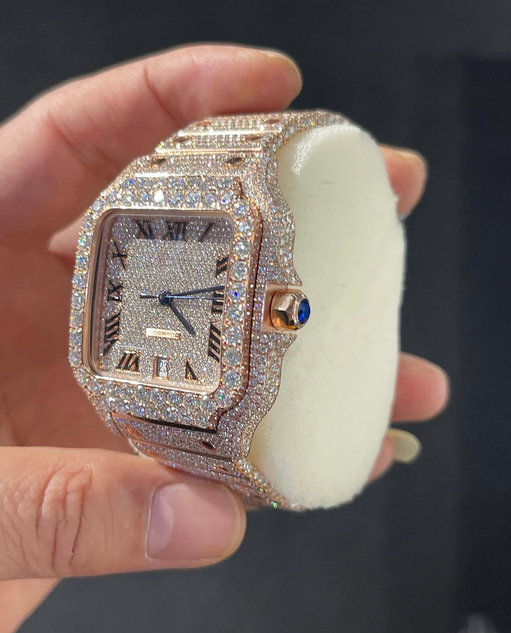 Santos VVS1 Moissanite 41mm 'Rose'