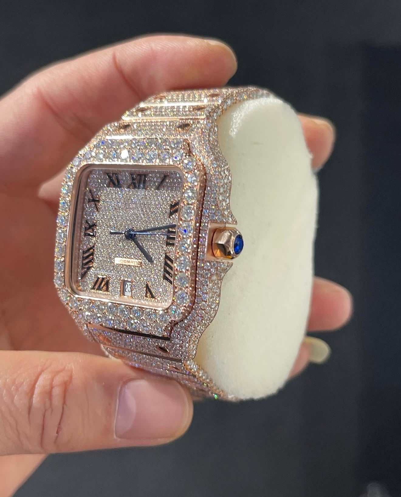 Santos VVS1 Moissanite 41mm 'Rose'