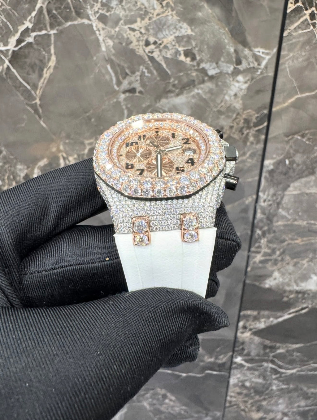 Royal Oak VVS1 Moissanite 41mm 'Rose/White'