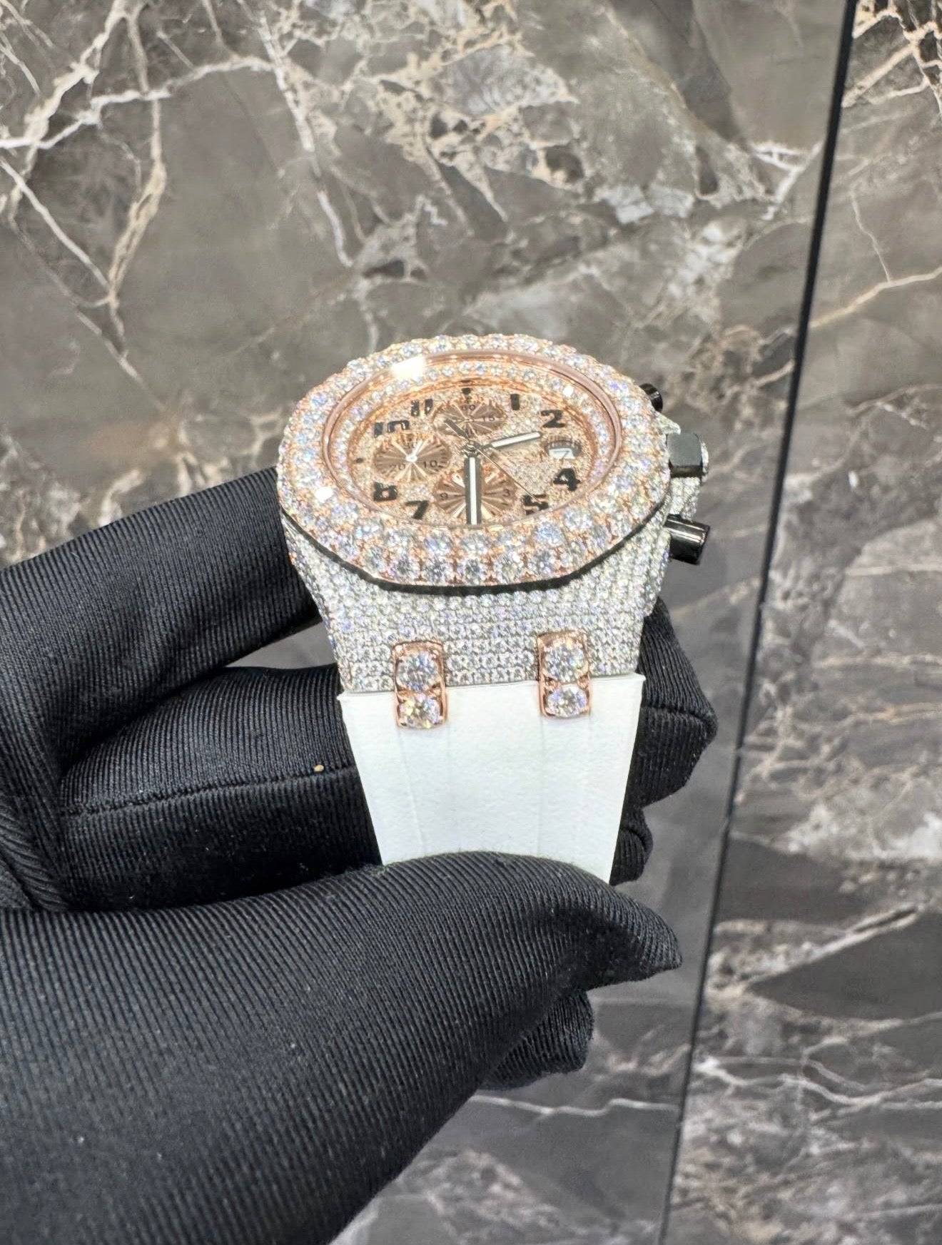 Royal Oak VVS1 Moissanite 41mm 'Rose/White'