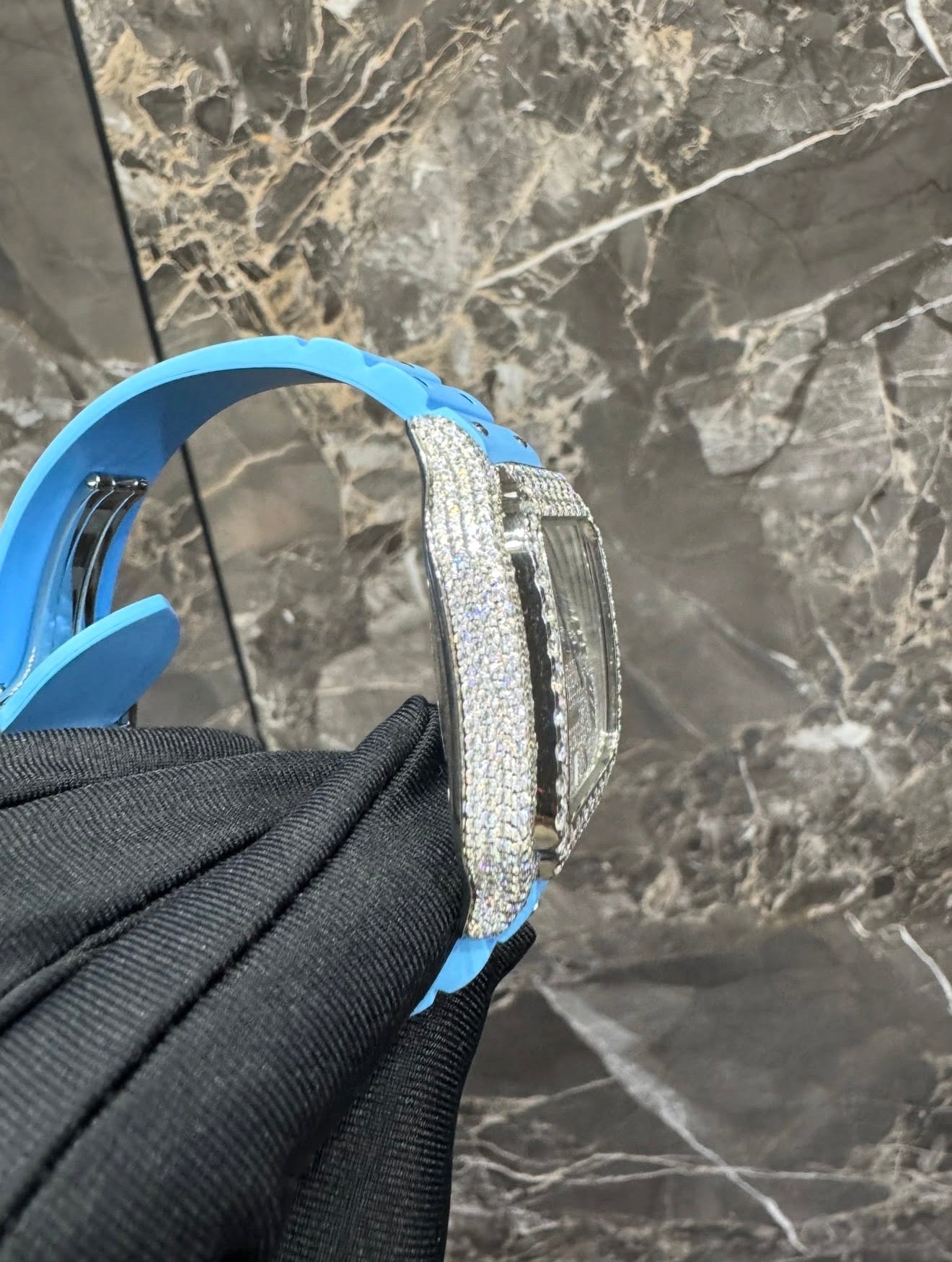 Santos VVS1 Moissanite 41mm 'White/Blue'