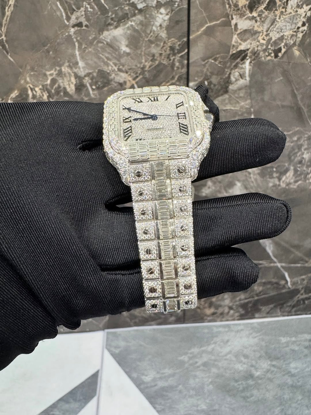 Santos VVS1 Moissanite 41mm 'White'