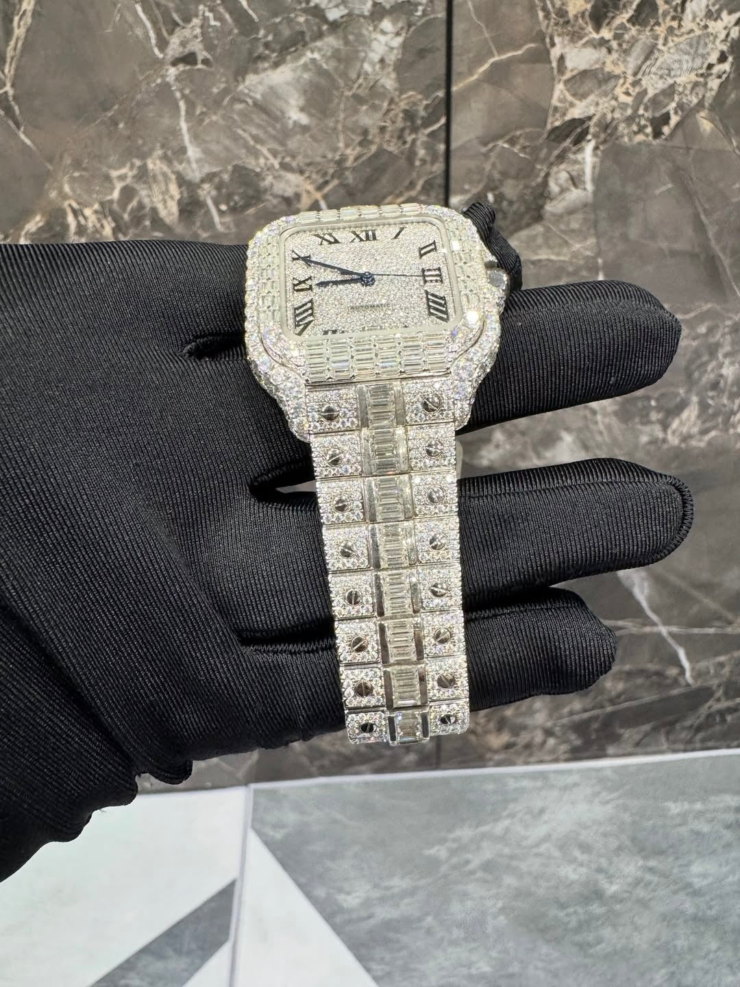 Santos VVS1 Moissanite 41mm 'White'