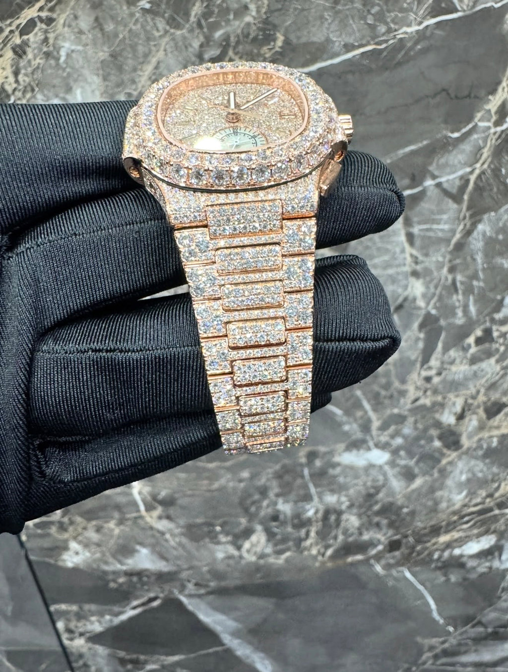Nautilus VVS1 Moissanite 41mm 'Rose Gold'