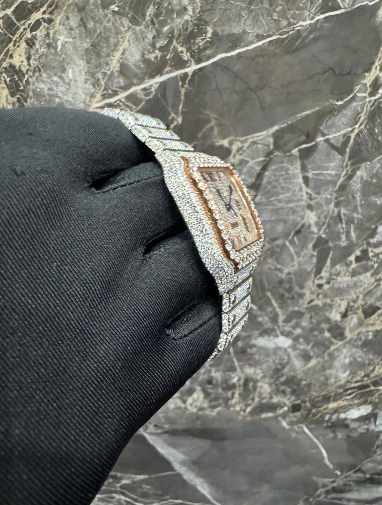 Santos VVS1 Moissanite 41mm 'Rose Gold'