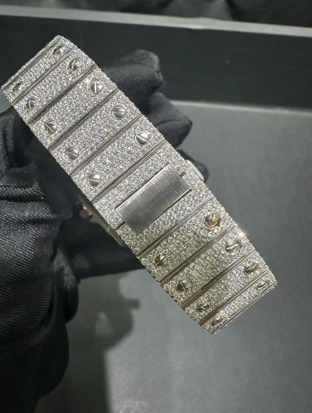 Santos VVS1 Moissanite Arabic Dial 41mm 'White'