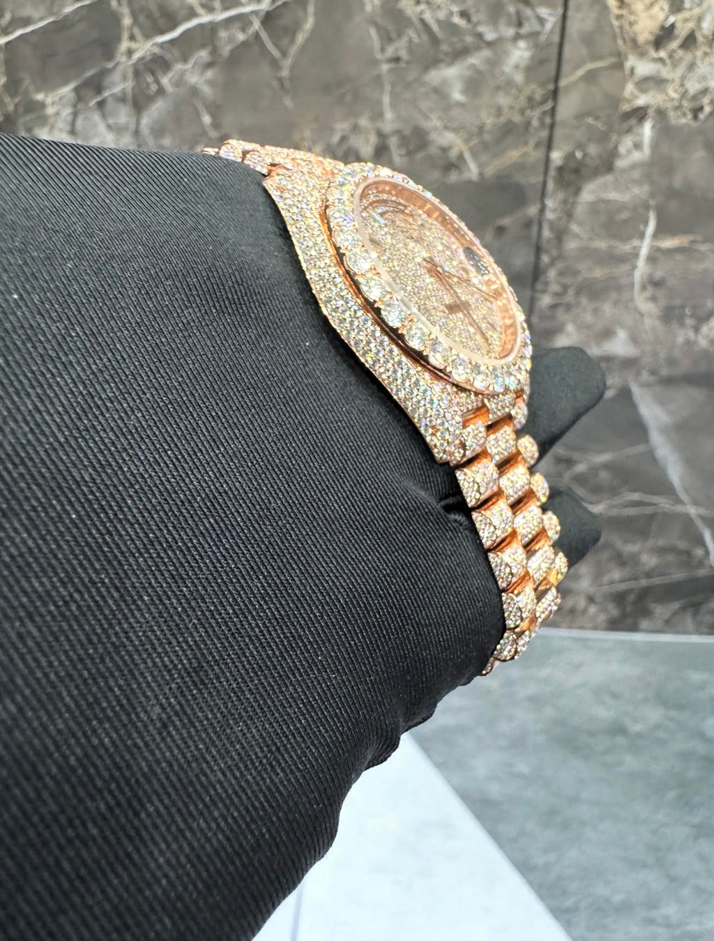 Presidential VVS1 Moissanite 41mm 'Rose Gold'