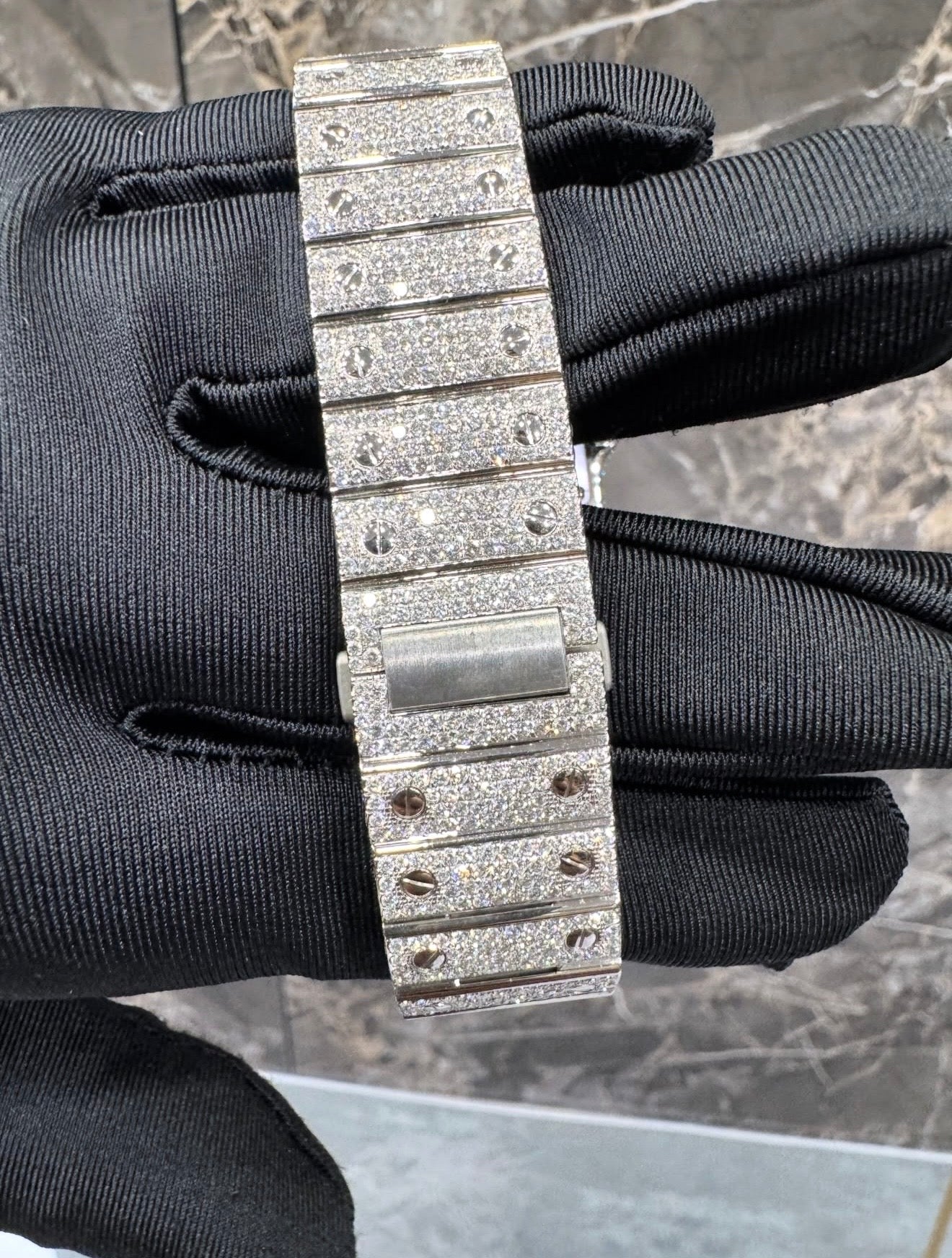 Santos VVS1 Moissanite 41mm Arabic Dial 'White'