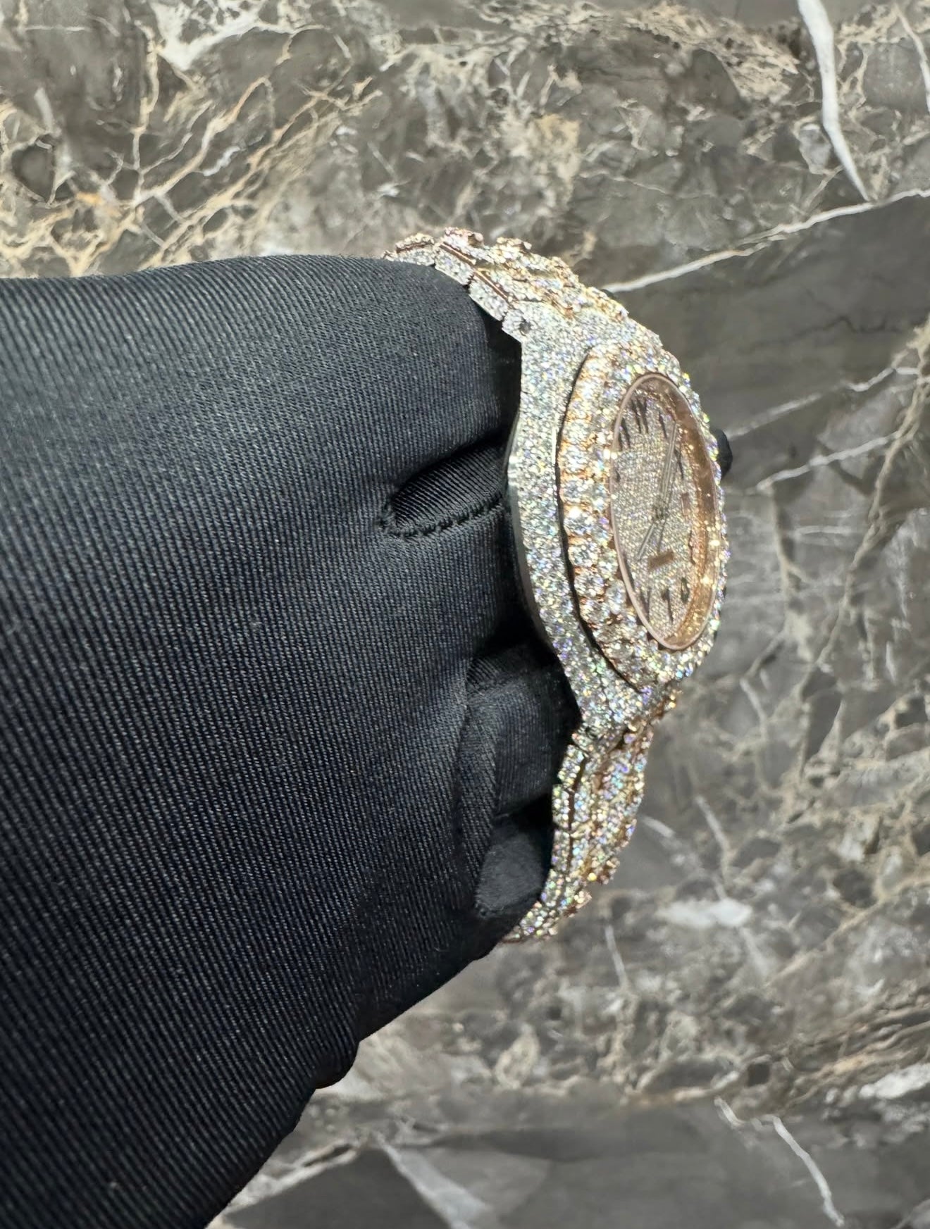 Royal Oak VVS1 Moissanite Arabic Dial 41mm 'Rose Gold' White Dial