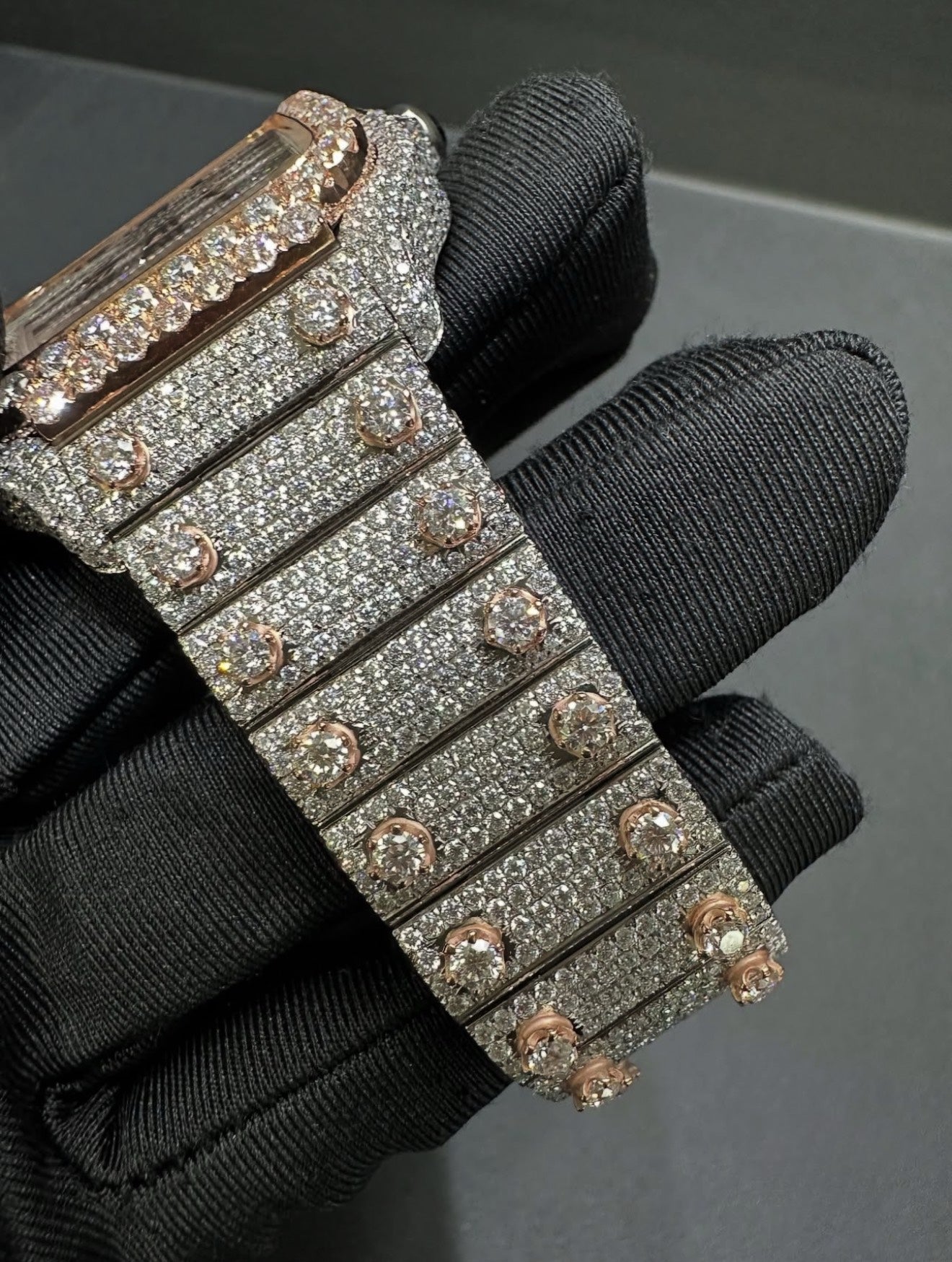 Santos VVS1 Moissanite 41mm Two-Tone 'Rose Gold'