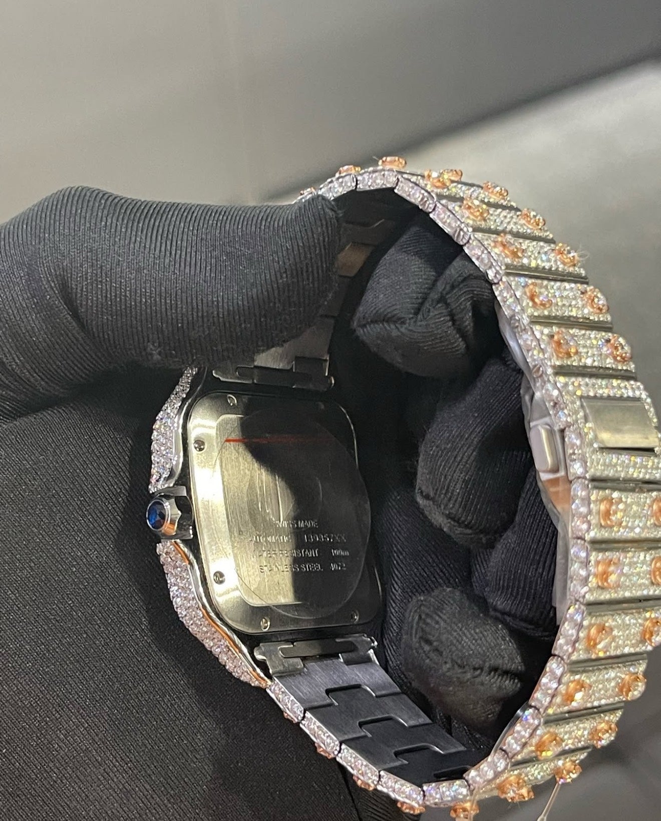 Santos VVS1 Moissanite 41mm 'Rose Gold'