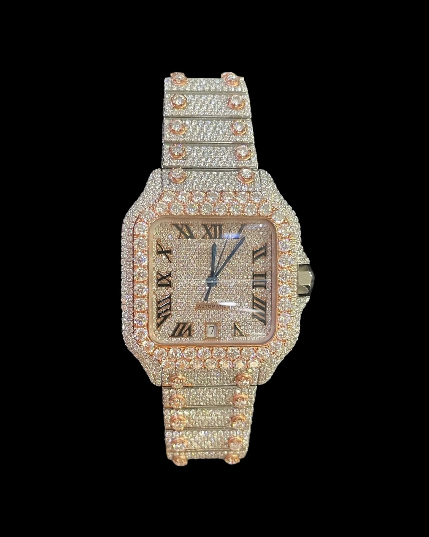 Santos VVS1 Moissanite 41mm 'Rose Gold'