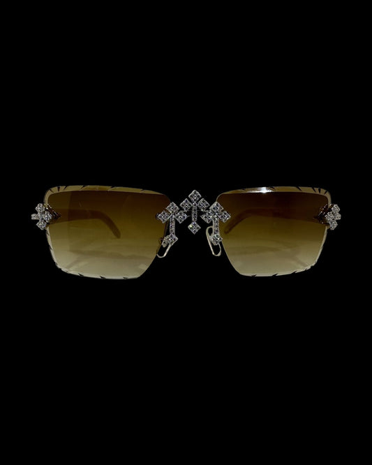 Woods VVS1 Moissanite Cross Sunglasses