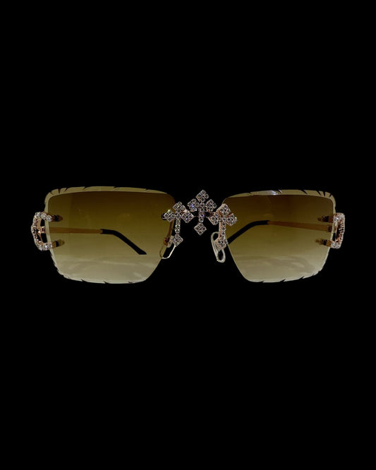 Big C VVS1 Moissanite Cross Sunglasses