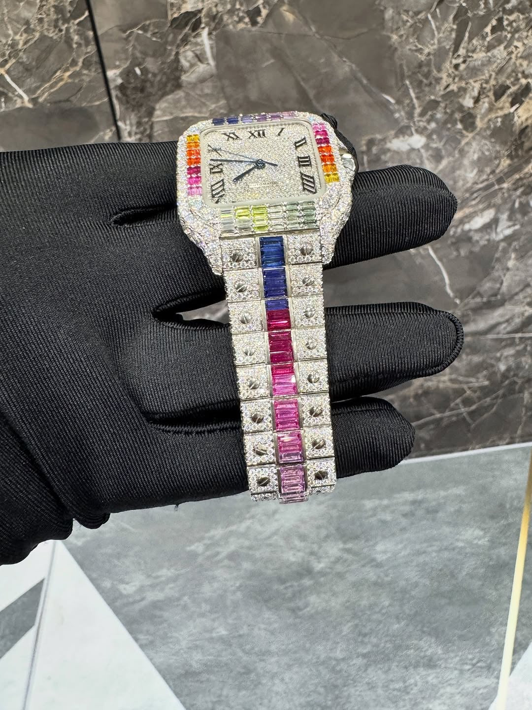 Santos VVS1 Moissanite 41mm 'White'