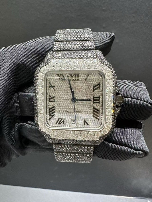 Santos VVS1 Moissanite 41mm 'White/Black'