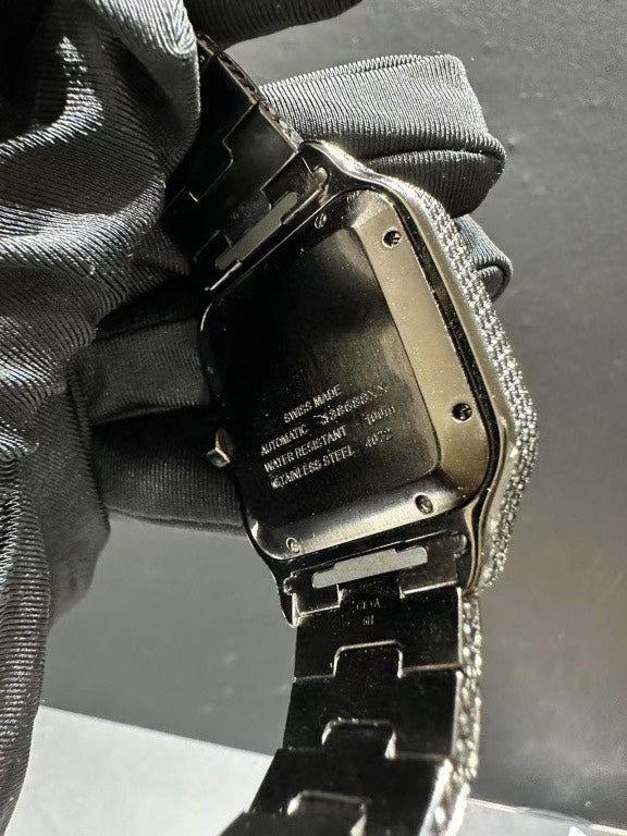 Santos VVS1 Moissanite 41mm 'White/Black'