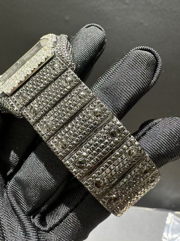 Santos VVS1 Moissanite 41mm 'White/Black'