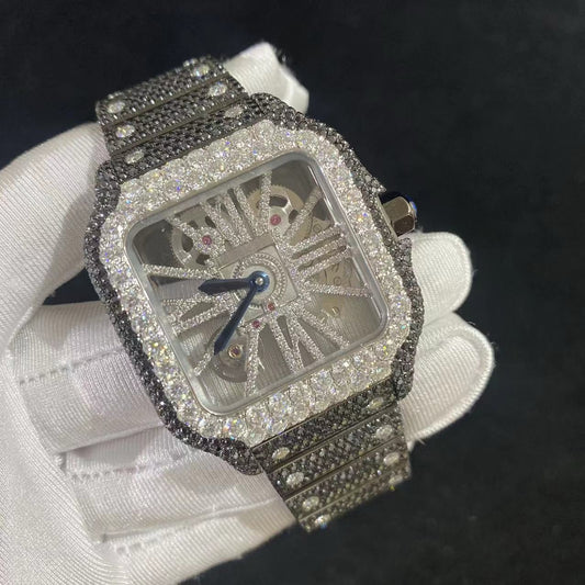 Skeleton VVS1 Moissanite 41mm 'White/Black'